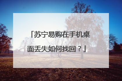 苏宁易购在手机桌面丢失如何找回?