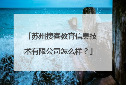 苏州搜客教育信息技术有限公司怎么样?