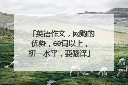 英语作文,网购的优势,60词以上,初一水平,要翻译