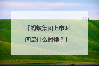 蚂蚁集团上市时间是什么时候?