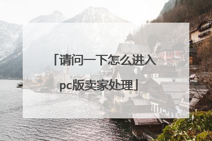 请问一下怎么进入pc版卖家处理