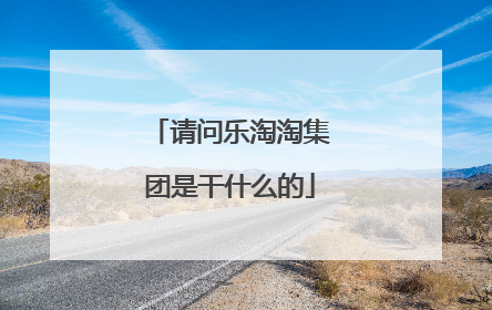 请问乐淘淘集团是干什么的