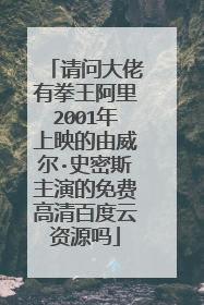 请问大佬有拳王阿里2001年上映的由威尔·史密斯主演的免费高清百度云资源吗