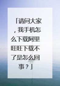请问大家,我手机怎么下载阿里旺旺下载不了是怎么回事?