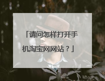 请问怎样打开手机淘宝网网站？