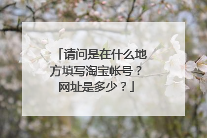 请问是在什么地方填写淘宝帐号?网址是多少?