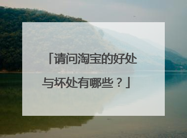 请问淘宝的好处与坏处有哪些?
