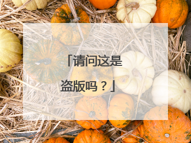 请问这是盗版吗?