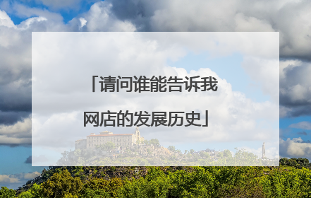 请问谁能告诉我网店的发展历史