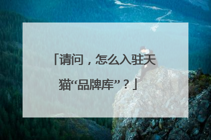 请问,怎么入驻天猫“品牌库”?