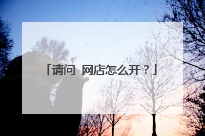 请问 网店怎么开?