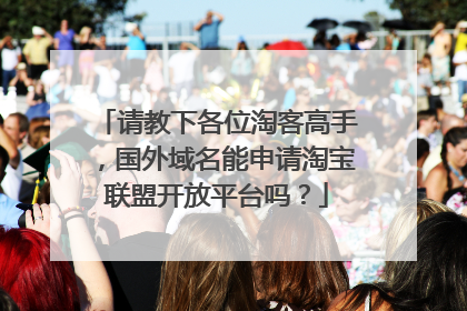 请教下各位淘客高手,国外域名能申请淘宝联盟开放平台吗?