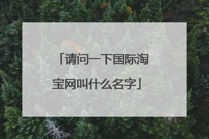 请问一下国际淘宝网叫什么名字