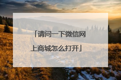 请问一下微信网上商城怎么打开