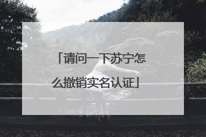 请问一下苏宁怎么撤销实名认证