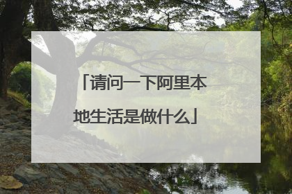 请问一下阿里本地生活是做什么
