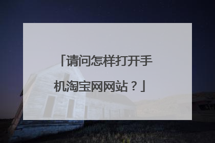 请问怎样打开手机淘宝网网站?