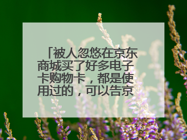 被人忽悠在京东商城买了好多电子卡购物卡，都是使用过的，可以告京东吗？