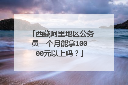 西藏阿里地区公务员一个月能拿10000元以上吗?