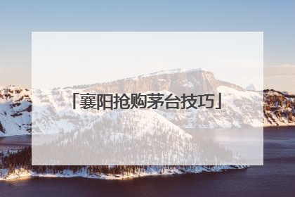 襄阳抢购茅台技巧