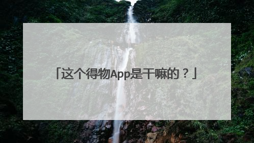 这个得物App是干嘛的？