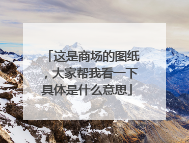这是商场的图纸,大家帮我看一下具体是什么意思