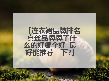 连衣裙品牌排名 真丝品牌牌子什么的好哪个好 最好能推荐一下?