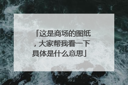 这是商场的图纸,大家帮我看一下具体是什么意思
