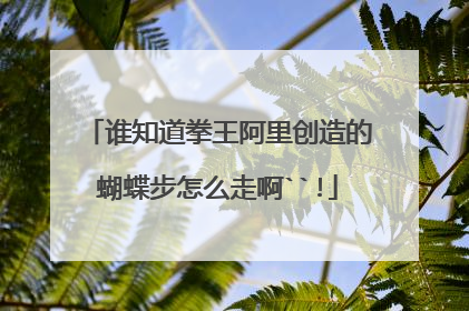 谁知道拳王阿里创造的蝴蝶步怎么走啊``!