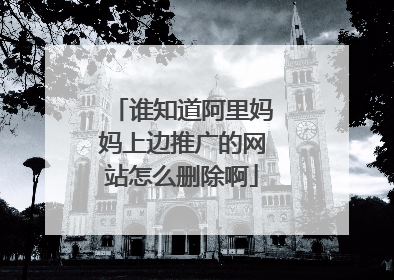 谁知道阿里妈妈上边推广的网站怎么删除啊