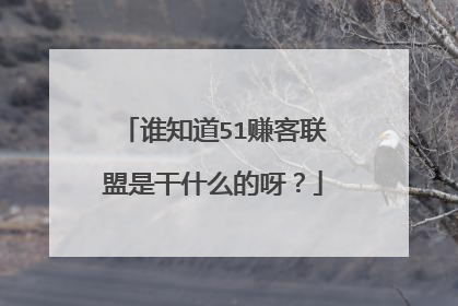 谁知道51赚客联盟是干什么的呀？