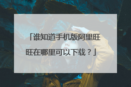 谁知道手机版阿里旺旺在哪里可以下载?