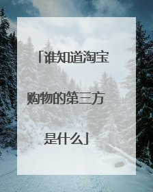 谁知道淘宝购物的第三方是什么