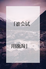 谁会试用逸淘