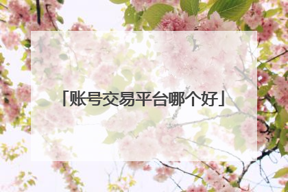账号交易平台哪个好
