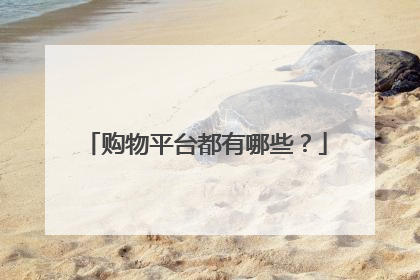 购物平台都有哪些?