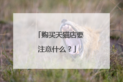 购买天猫店要注意什么?