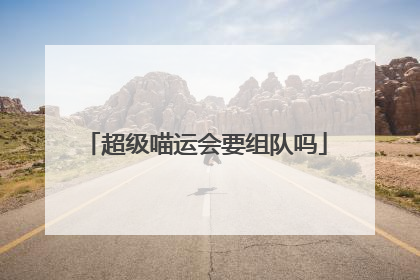 超级喵运会要组队吗