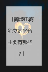 跨境电商独立站平台主要有哪些?