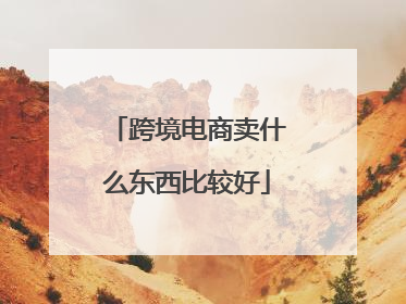 跨境电商卖什么东西比较好