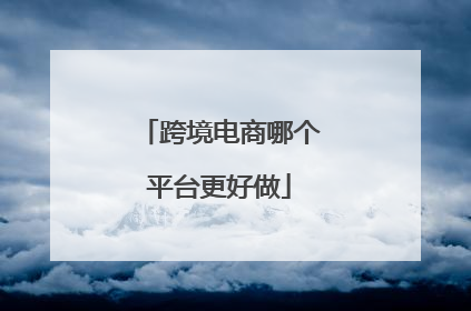 跨境电商哪个平台更好做