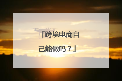 跨境电商自己能做吗？