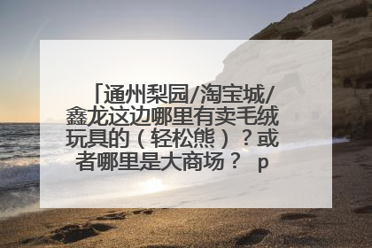 通州梨园/淘宝城/鑫龙这边哪里有卖毛绒玩具的（轻松熊）？或者哪里是大商场？ ps：请说具体地点