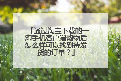 通过淘宝下载的一淘手机客户端购物后怎么样可以找到待发货的订单?