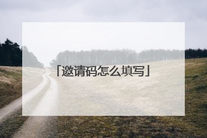 邀请码怎么填写