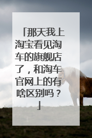 那天我上淘宝看见淘车的旗舰店了,和淘车官网上的有啥区别吗?