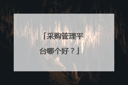 采购管理平台哪个好?