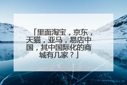 里面淘宝,京东,天猫,亚马,易店中国,其中国际化的商城有几家?