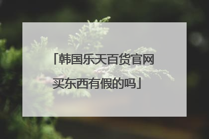 韩国乐天百货官网买东西有假的吗