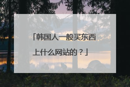 韩国人一般买东西上什么网站的?